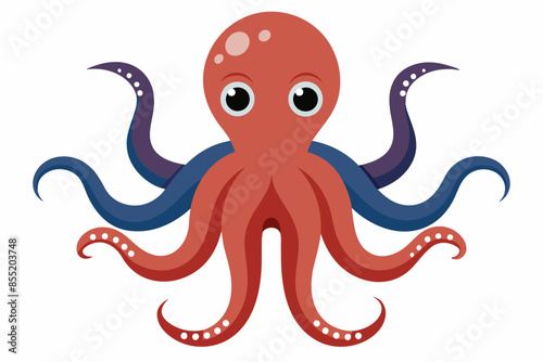 octopus vector illustration white background