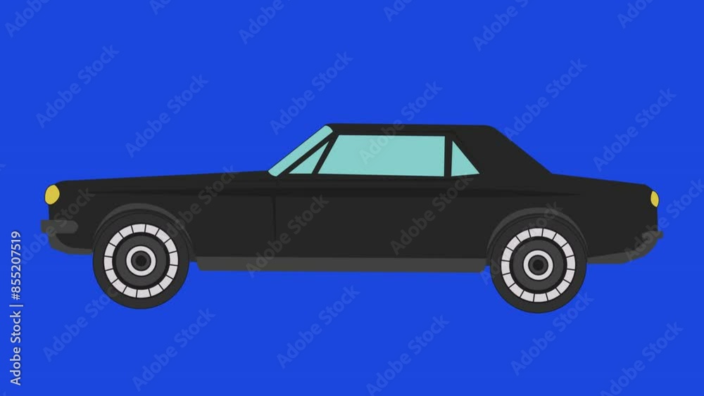 animated super car isolated on a blue background animated super car isolated on a blue background