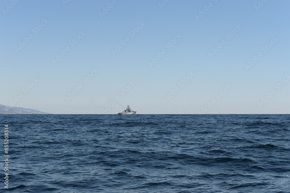 Obraz premium A warship in the Black Sea