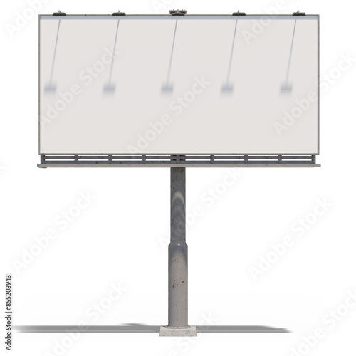 3d render illustration of a advertising billboard mockup photo