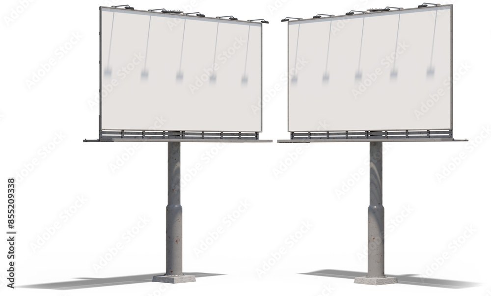 Obraz premium 3d render illustration of a advertising billboard mockup