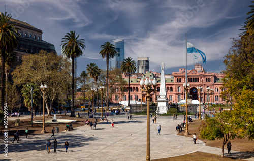 Plaza de Mayo and Pink House. Buenos Aires, Argentina