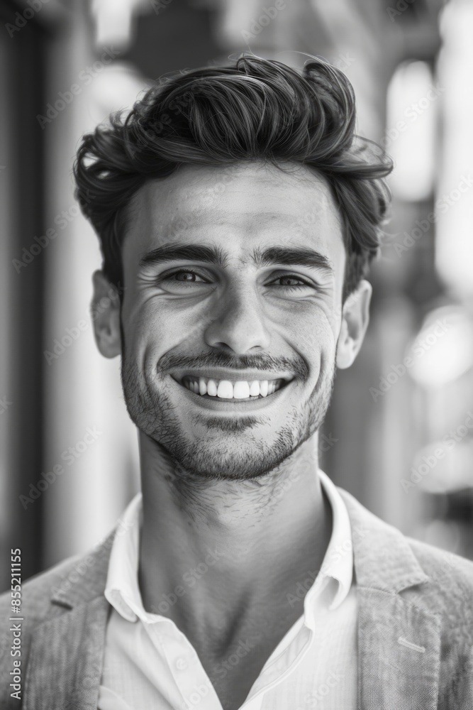 A man with a happy expression A man with a happy expression