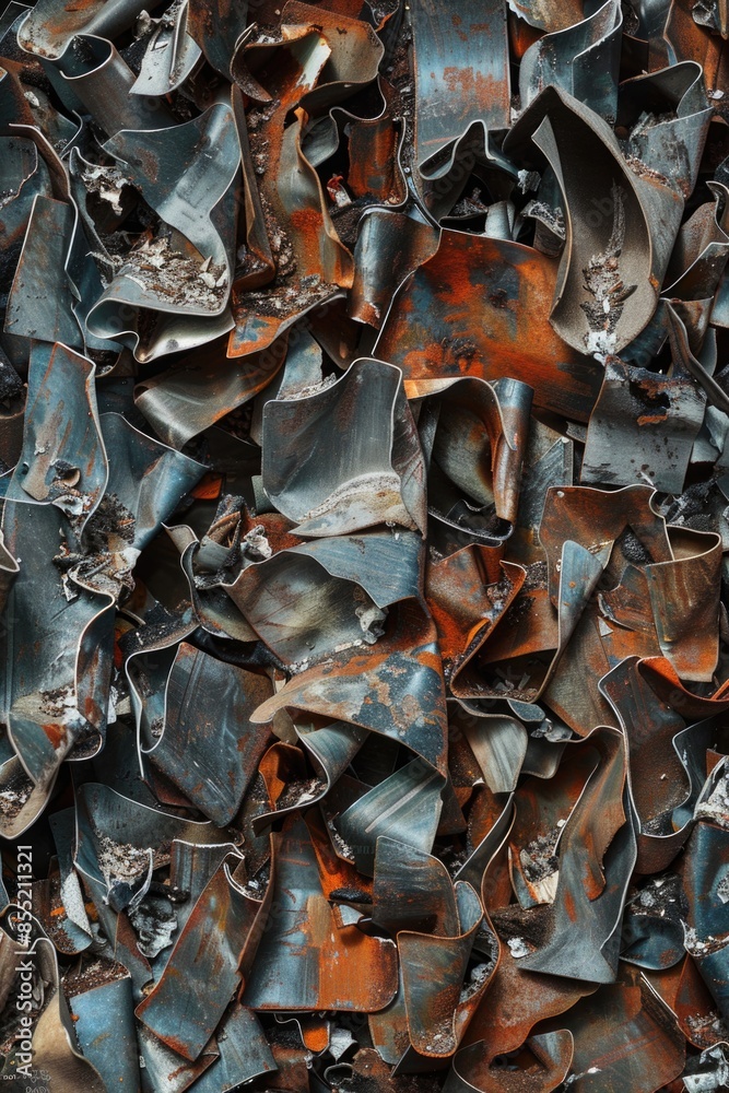 A collection of worn out metal components, perfect for depicting abandoned or post-apocalyptic scenes A collection of worn out metal components, perfect for depicting abandoned or post-apocalyptic scenes