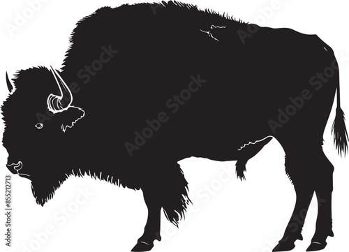 bison buffalo animal bull silhouette