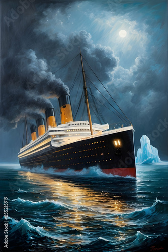 ship in the sea titanic 