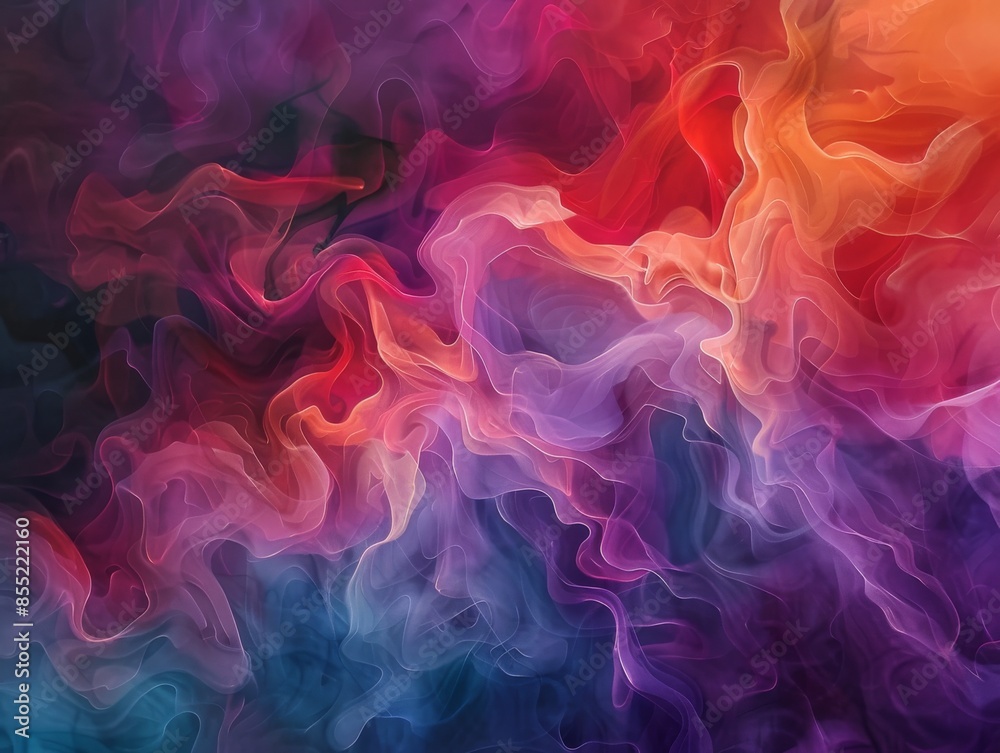 Fototapeta premium Abstract Colorful Swirling Gradients Tapestry High Resolution Background Art Image