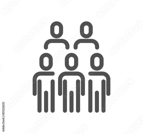 Business people related icon outline and linear vector.
