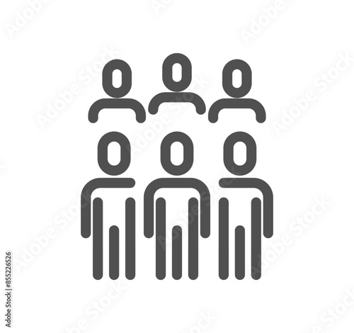 Business people related icon outline and linear vector.
