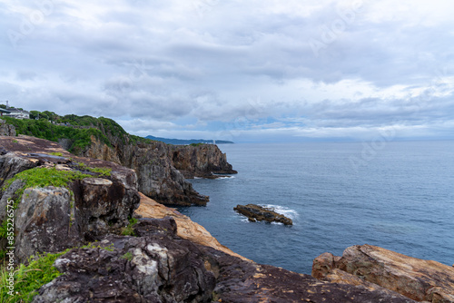 Sea and sky view from the top of the cliff