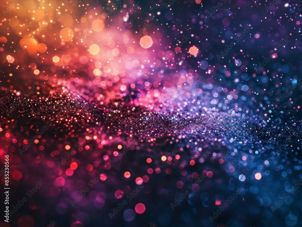 Fototapeta premium Colorful Abstract ArtDynamic Sparkling Particles and Energetic Motion