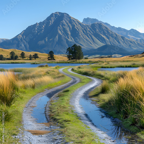 southern scenic route - southland - new zealand isolated on white background, png
