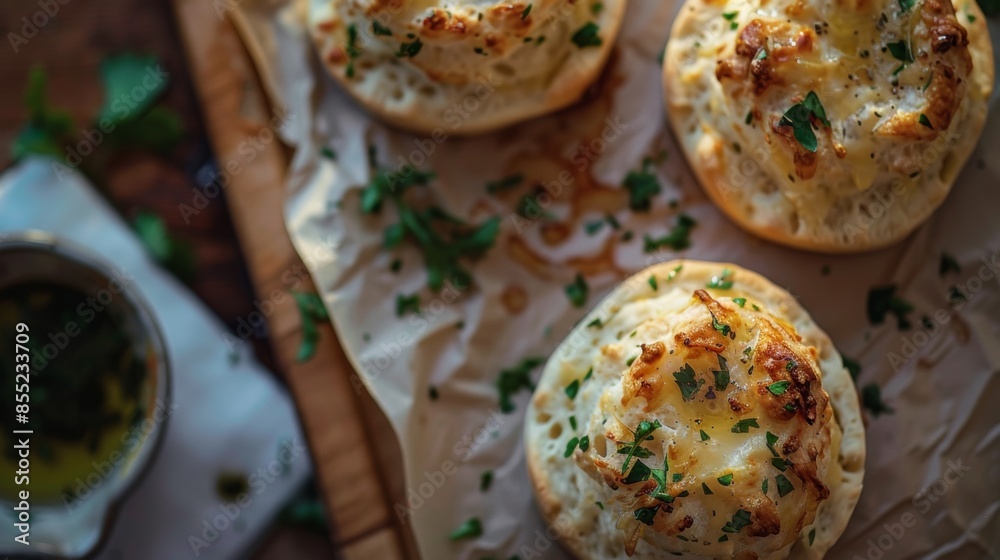 Crab cookies with cheddar filling and lemon oil. Crab cookies with cheddar filling and lemon oil.
