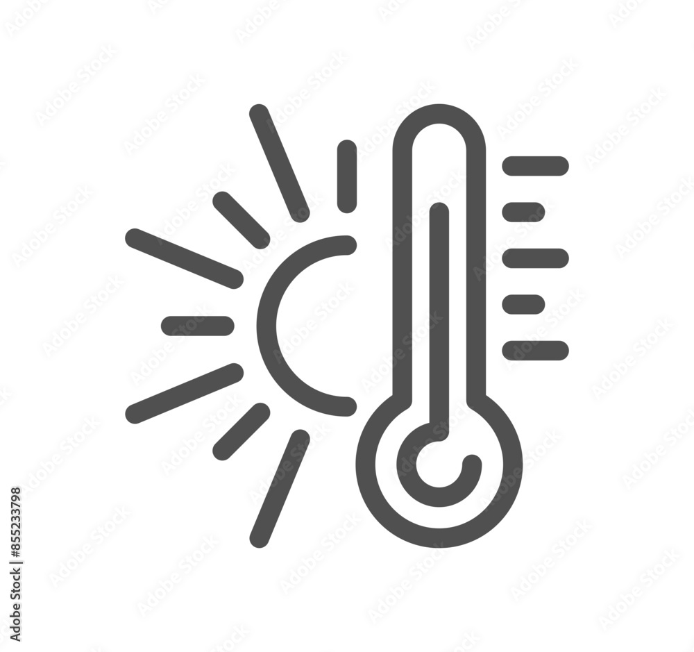 Fototapeta premium Eco related icon outline and linear symbol.