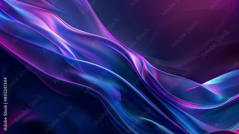 Abstract Blue And Purple Swirling Waves Digital Art Abstract Blue And Purple Swirling Waves Digital Art