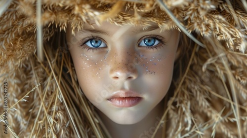 Close Up of Doll With Blue Eyes