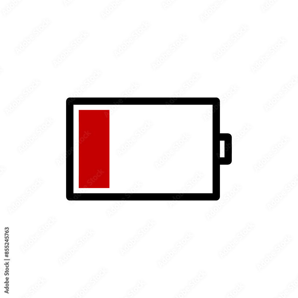 Low battery icon with simple and modern design transparent background Low battery icon with simple and modern design transparent background
