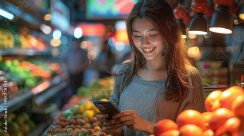 Woman in Hat Using Cell Phone