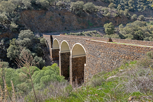 Bridge over the Jaramilla River. Corralejo, Guadalajara, Spain photo