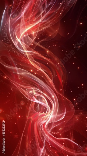 Close Up of Cell Phone on Red Background