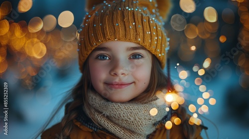Woman Wearing Yellow Hat and Scarf