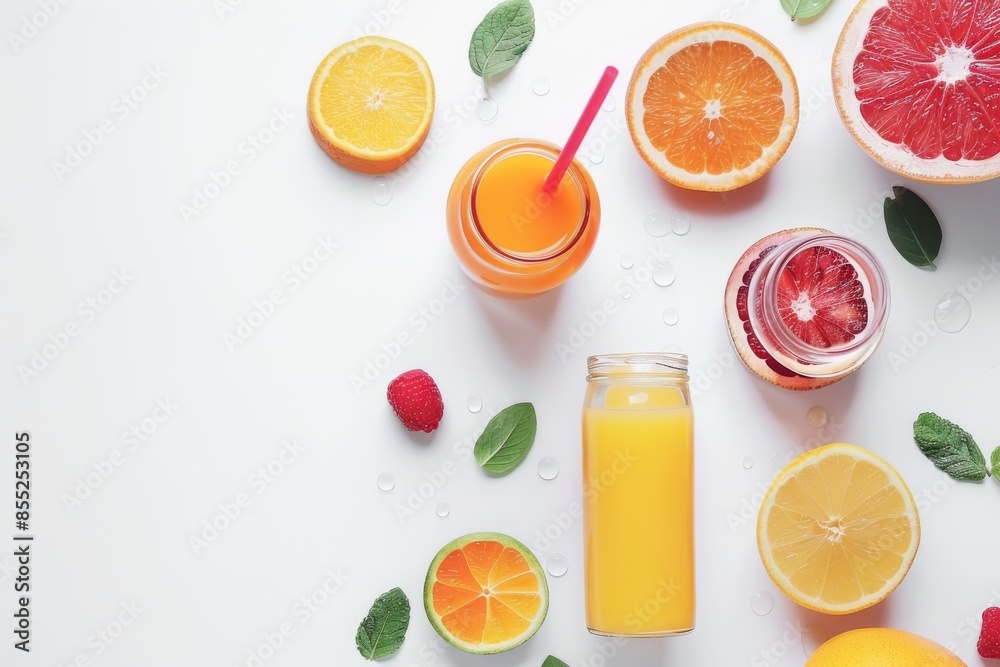 Refreshing Citrus Delight: A Vibrant Display of Summer Juices Refreshing Citrus Delight: A Vibrant Display of Summer Juices