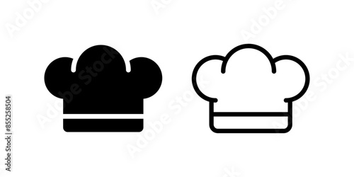 Chef hat icon set. Chef sign. flat illustration of vector icon on white background