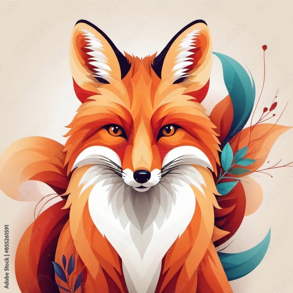 a captivating illustration of a fox. a captivating illustration of a fox.
