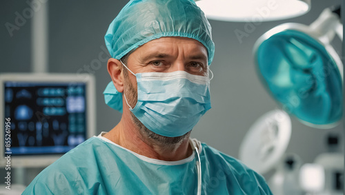Portrait of a serious male surgeon