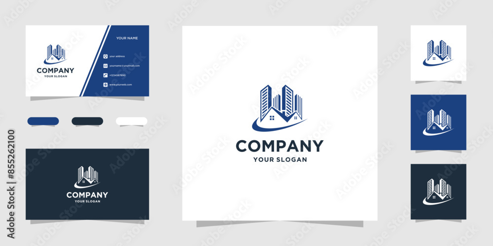 Naklejka premium building company simple logo