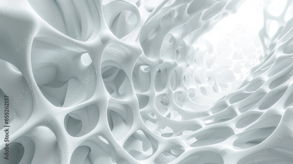 A collection of curved shapes on a clean white surface A collection of curved shapes on a clean white surface