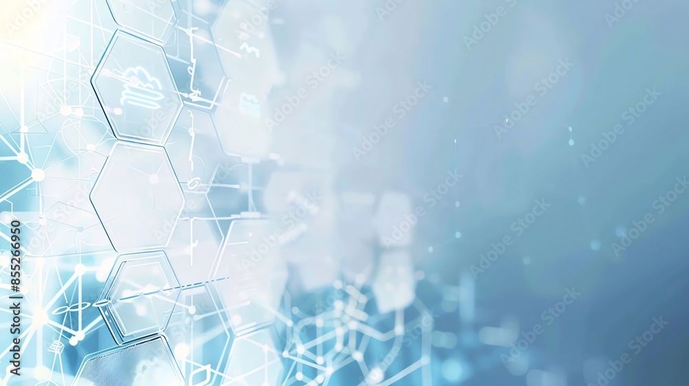 Organized medical database visuals on a clean background, with space ...