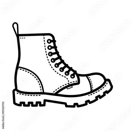 army boot, military boot vector icon
