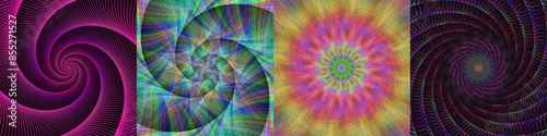 Abstract digital art background set