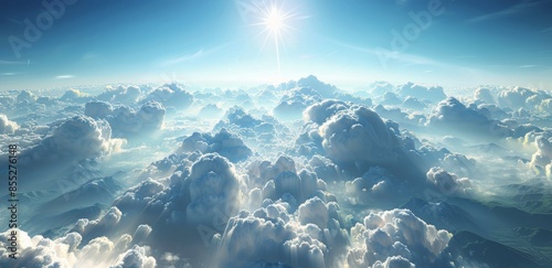 Sun Shining Above Clouds