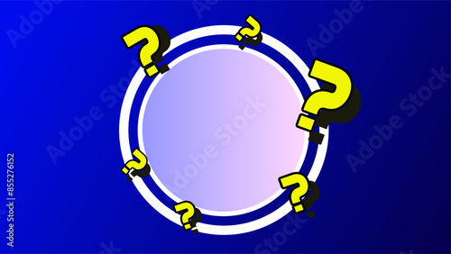 Yellow question marks presentation background for questions and answers trivia
