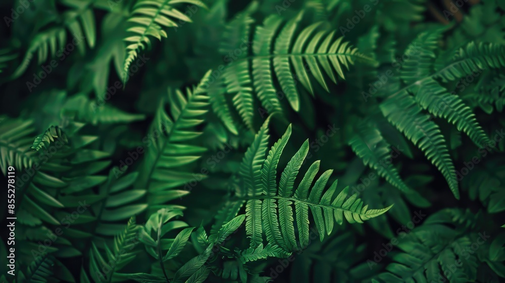 Detailed Texture of Fern Leaves in the Forest Detailed Texture of Fern Leaves in the Forest