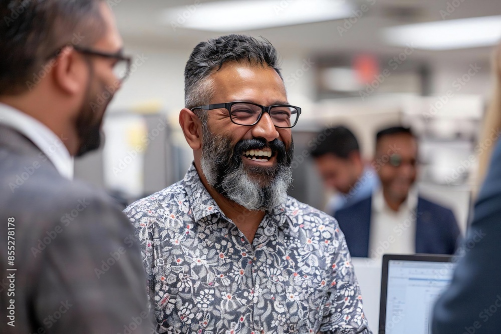 Collaborative Night in the Office: Bearded Men in Eyeglasses Engage in Computer Training and Business Internships with Manager Collaborative Night in the Office: Bearded Men in Eyeglasses Engage in Computer Training and Business Internships with Manager