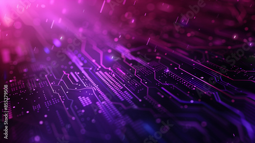 Purple circuitry tech background