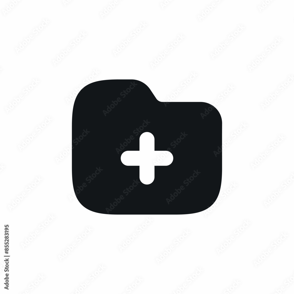 Fototapeta premium folder plus add create icon