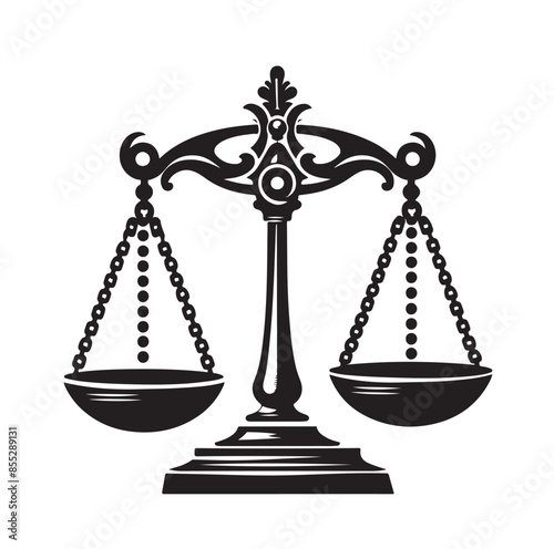 Weight scale silhouette vector art