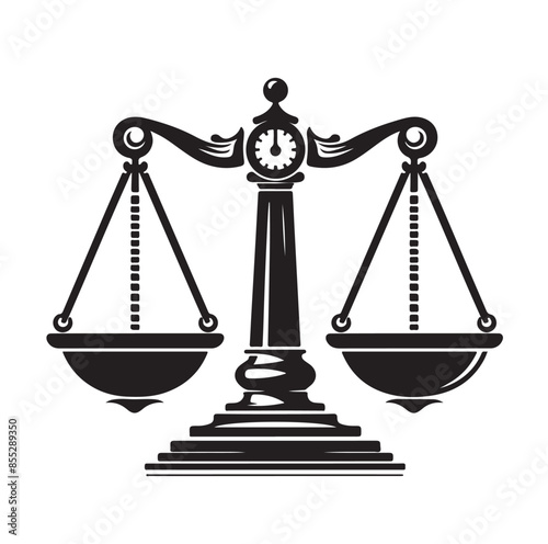 Weight scale silhouette vector art