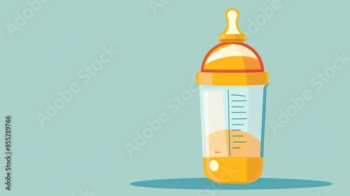 Illustration of an empty baby bottle