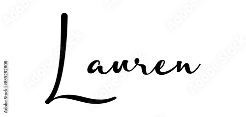 Lauren - colore nero - parola nome scritta - ideale per websites, presentazioni, biglietti, banners, sweatshirt, stampe, cricut, silhouette, sublimazioni, etichette, adesivi