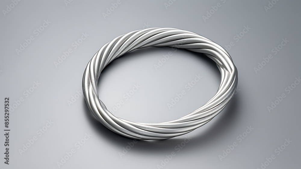This is a 3D rendering of a silver twisted cable. It is a simple yet elegant design that would be perfect for a variety of applications. This is a 3D rendering of a silver twisted cable. It is a simple yet elegant design that would be perfect for a variety of applications.