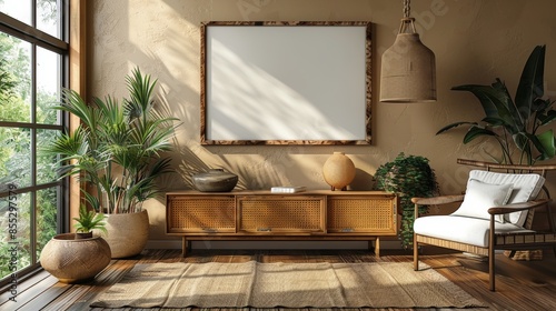 A Chair and Rug in a Living Room