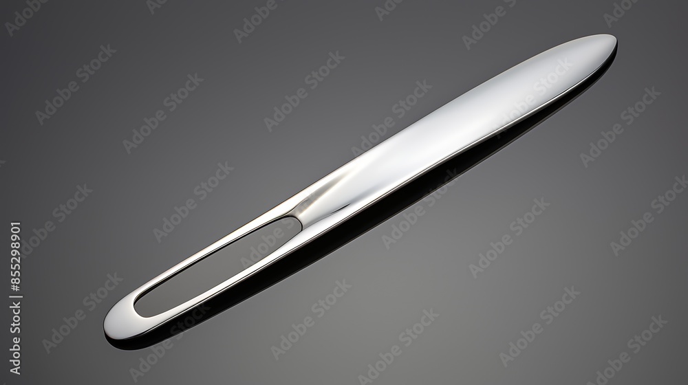 **Assistant** A sleek silver letter opener with a unique design. The opener is made of high-quality metal and has a smooth, polished finish. **Assistant** A sleek silver letter opener with a unique design. The opener is made of high-quality metal and has a smooth, polished finish.
