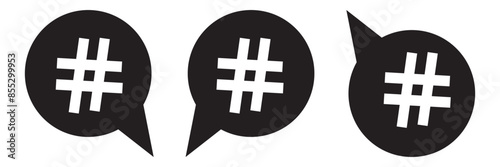 Hashtag icon vector isolated on white background. hashtag vector icon