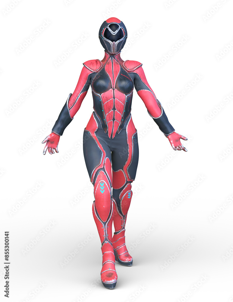 サイバーウーマン　3DCGレンダリング
