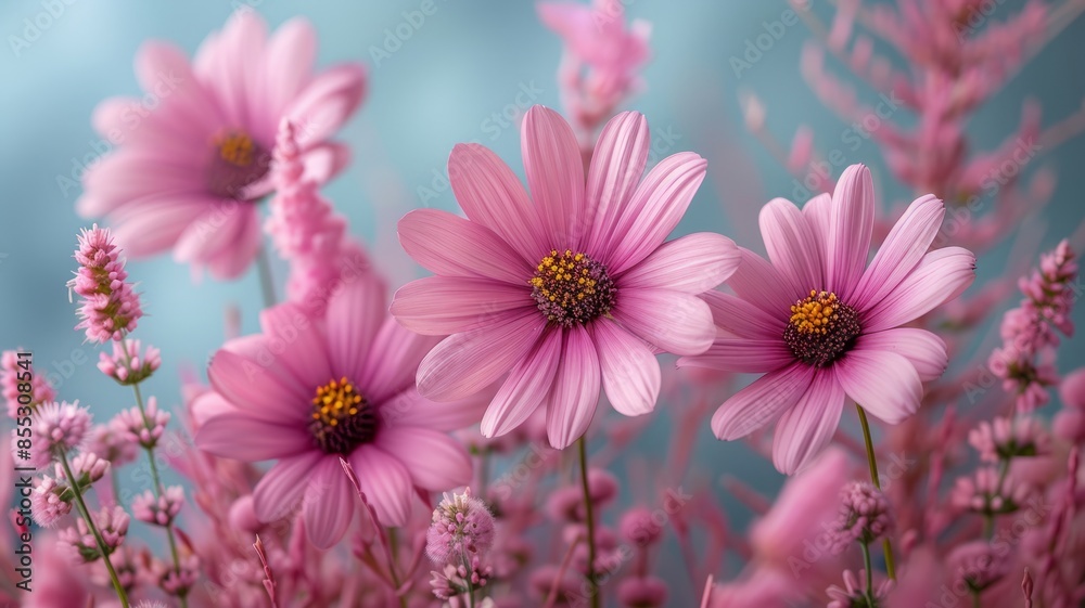 Beautiful delicate spring or summer flowers Beautiful delicate spring or summer flowers